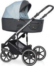 Детская коляска 2 в 1 Expander Exeo 03 Ocean (черная ткань – св. голубая ткань)